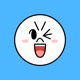 Witty-MOON Emoji - LINE FRIENDS app icon - Stickers app for iPhone
