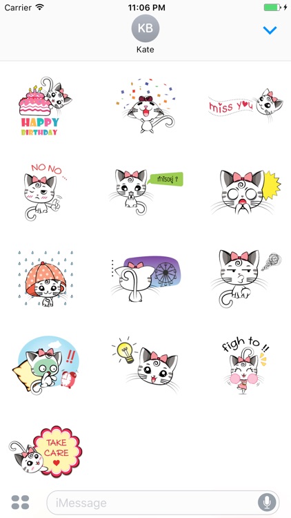 Isaiah The Beautiful Cat English Stickers