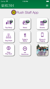 RUSH Staff App screenshot