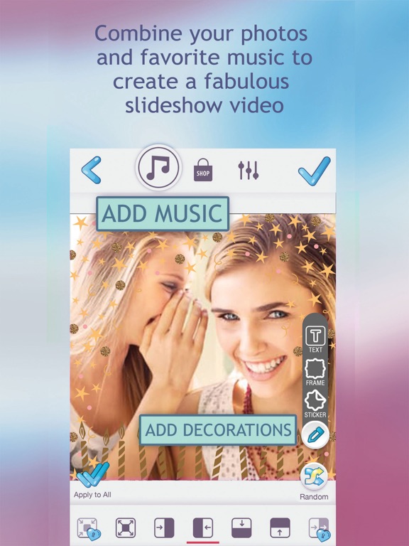 Birthday Slideshow Maker – Free Funny Video.s iPad screenshot 5 - Photo & Video app