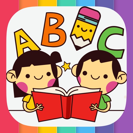 Kids learn alphabet with coloring book & drawing