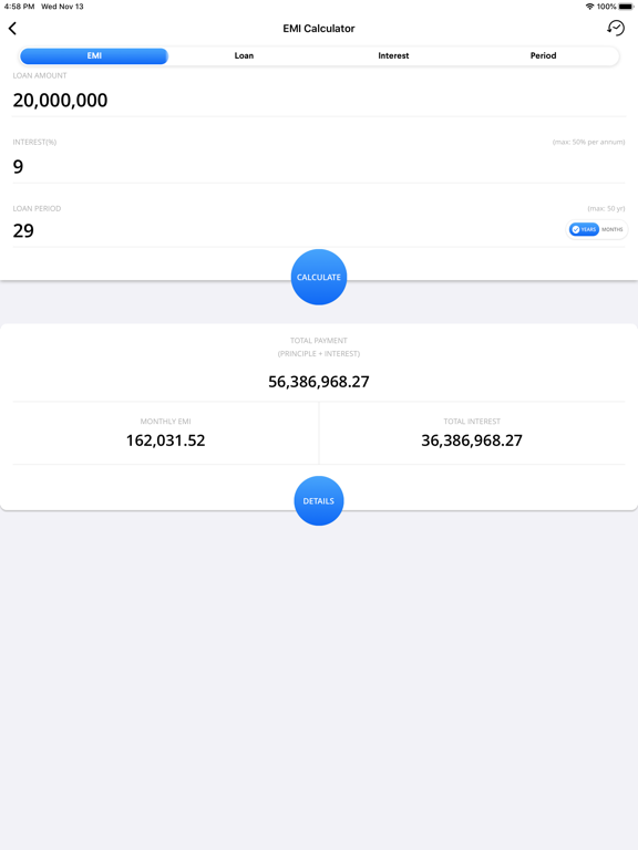 Screenshot #5 pour EMI Loan Calculator