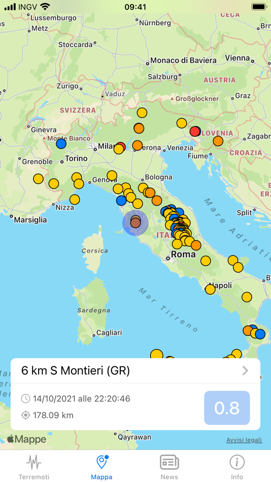 #3. INGVterremoti (iOS) By: Istituto Nazionale di Geofisica e Vulcanologia