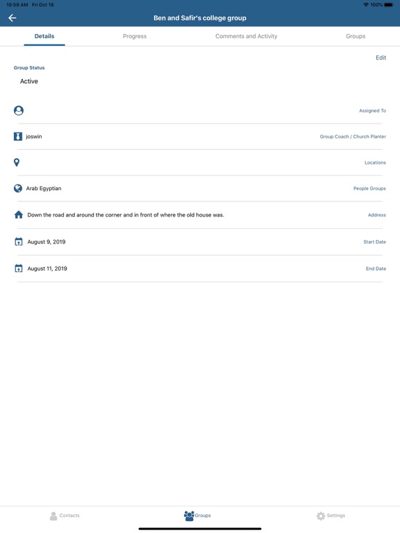 Disciple.Tools iPad screenshot 5 - Utilities app
