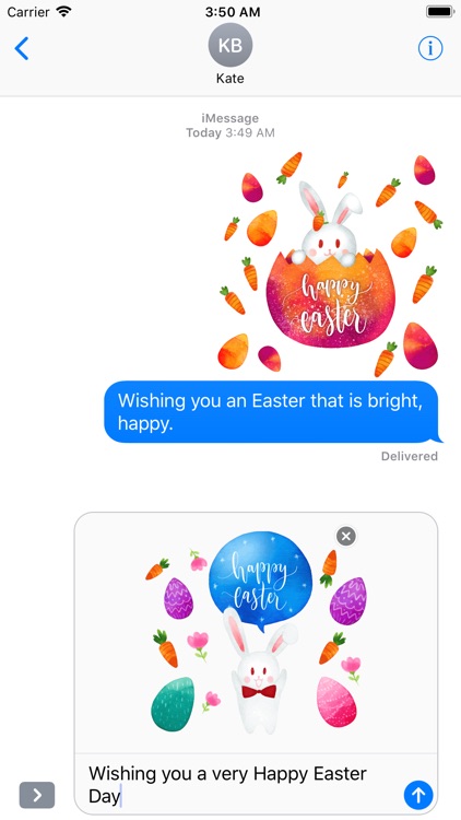 Watercolor Easter Day Stickers