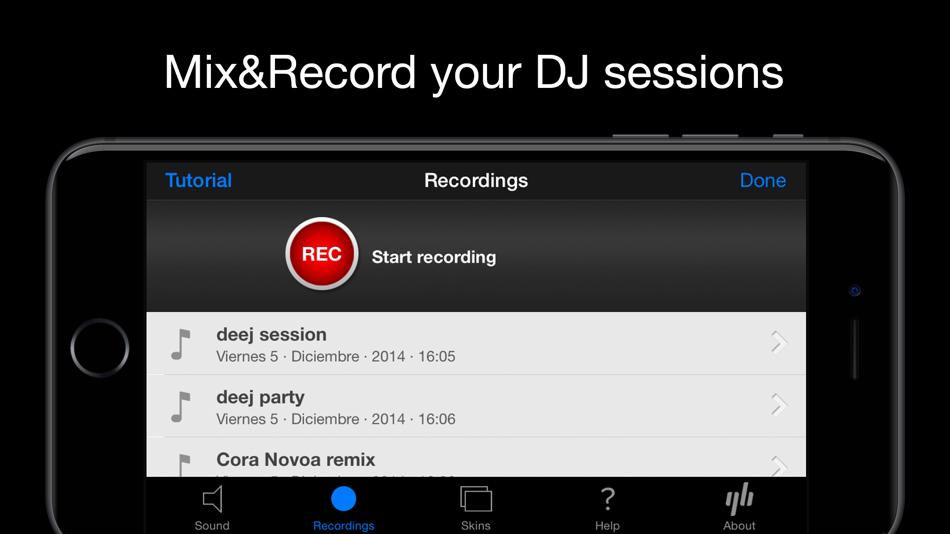 #3. deej - DJ turntable. Mix, record, share your music (iOS) By: InQBarna