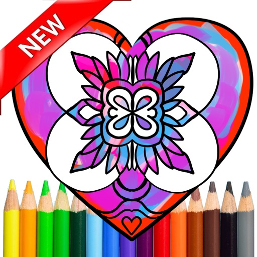 Adult Coloring Beautiful Mandala Stress Relieved icon