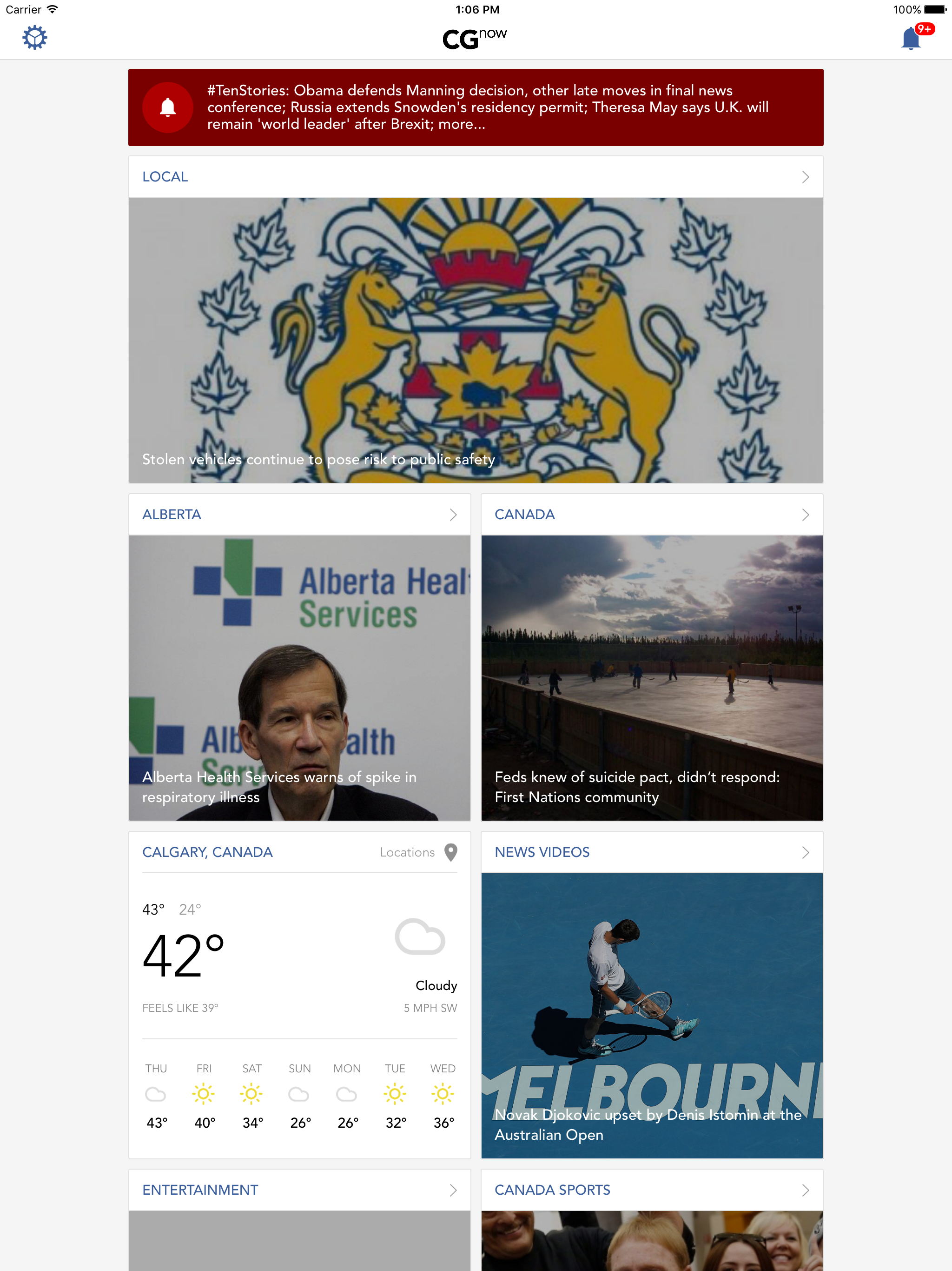 CGnow: Calgary Alberta Canada News Weather Traffic screenshot 6