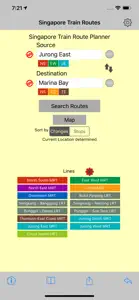 Singapore Train Route Planner screenshot #1 for iPhone