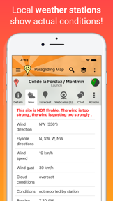 Paragliding Map screenshot