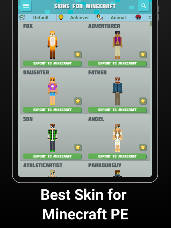 Screenshot #4 pour Skins for Minecraft PE (MCPE)