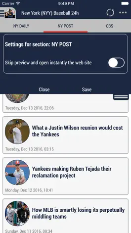 Game screenshot New York (NYY) Baseball 24h apk