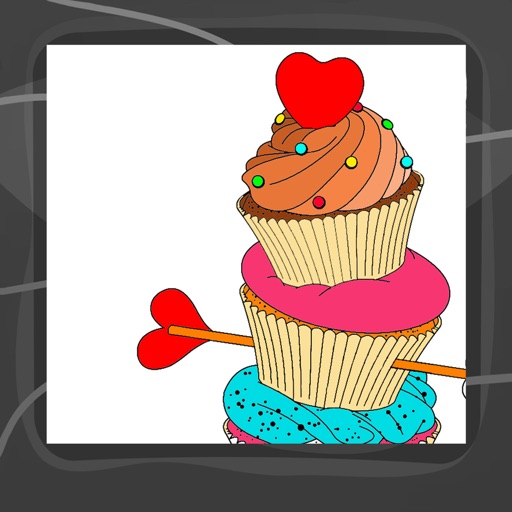 Cupcake Coloring Book App icon