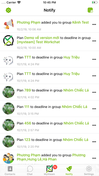 myXteam WorkChat Screenshot
