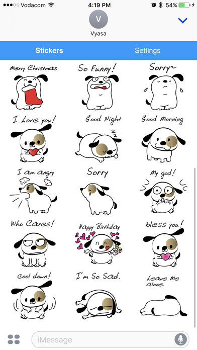 Cute Puppy Word Art Emoji - Cool Emoticon Stickers screenshot 3