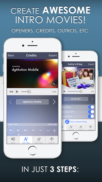 Screenshot #1 pour Intro Designer Lite - Create Intros for iMovie
