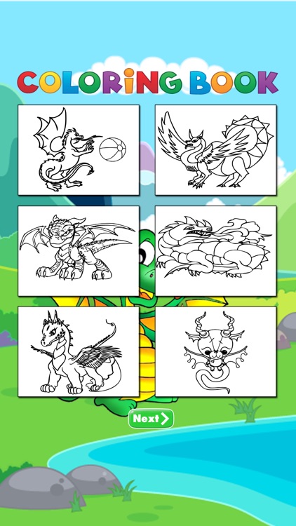 Printable dragon coloring pages For kids