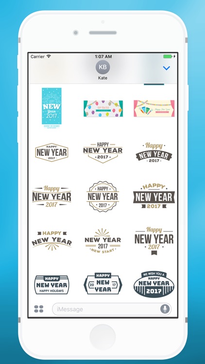 Happy New Year Message Sticker for iMessage screenshot-3