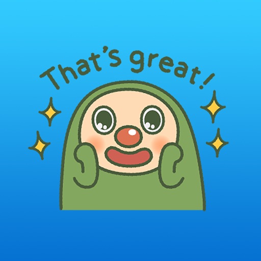 Cyril The Cute Green Monster English Stickers icon