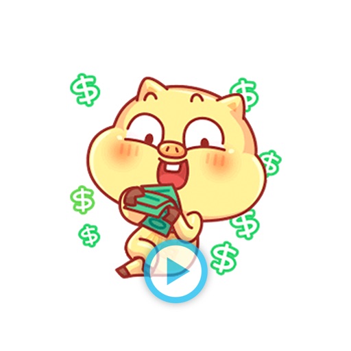 Lucky Money Pig - Animated Stickers icon