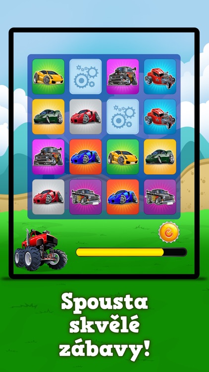 Náklaďáky a Sportovní auta : Paměťové hry pro děti screenshot-3