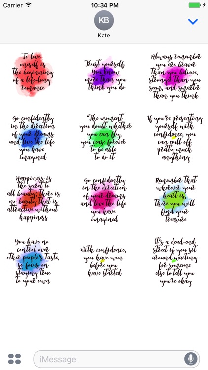 Watercolor Animated Quotes Sticker