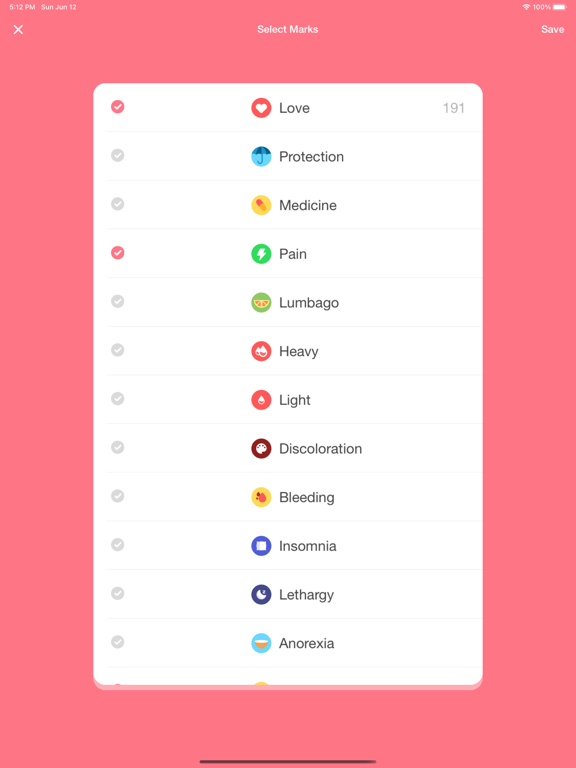 Easy Period - Lite Tracker iPad screenshot 5 - Health & Fitness app