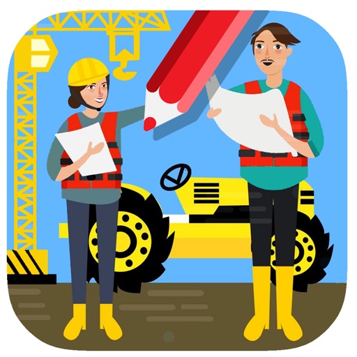 Builders And Tractor Coloring Book Game Free iOS App