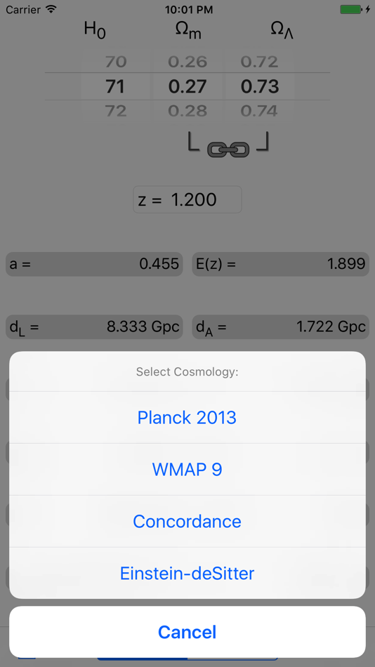 #2. CosmoCalc (iOS) By: Eli Rykoff