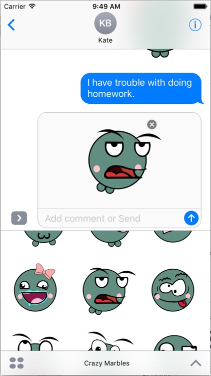 Crazy Marbles - Crazy Emoji & Sticker for Chatting