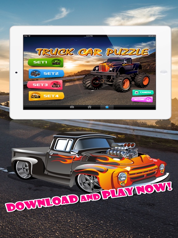 Truck Car Jigsaw Puzzles for Toddlers Games iPad screenshot