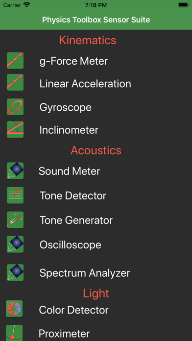 Screenshot #1 pour Physics Toolbox Sensor Suite