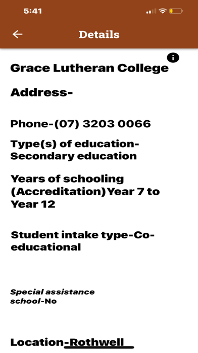 Queensland Schools Directory Screenshot