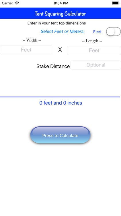 Tent Squaring Calculator