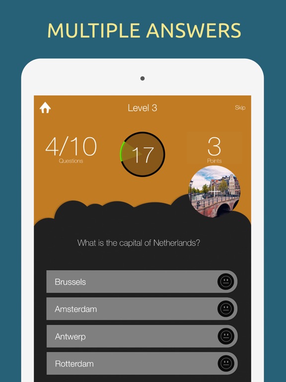 Screenshot #4 pour World Capitals Quiz Test Game