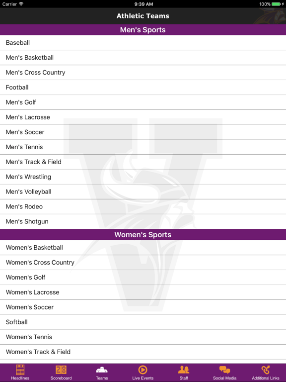 Missouri Valley Athletics iPad screenshot 4 - Sports app
