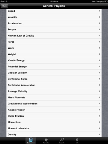 iPhysicsCalcHD screenshot 2