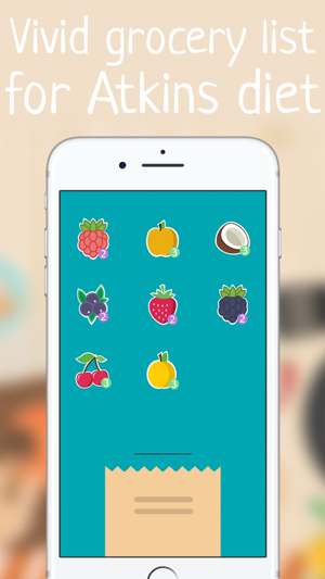 Atkins app Diet shopping list Food check