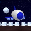 Space shuttle and labyrinth 3D icon