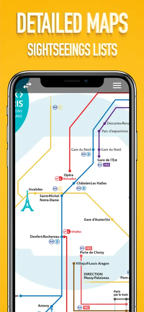 Paris Metro Map.