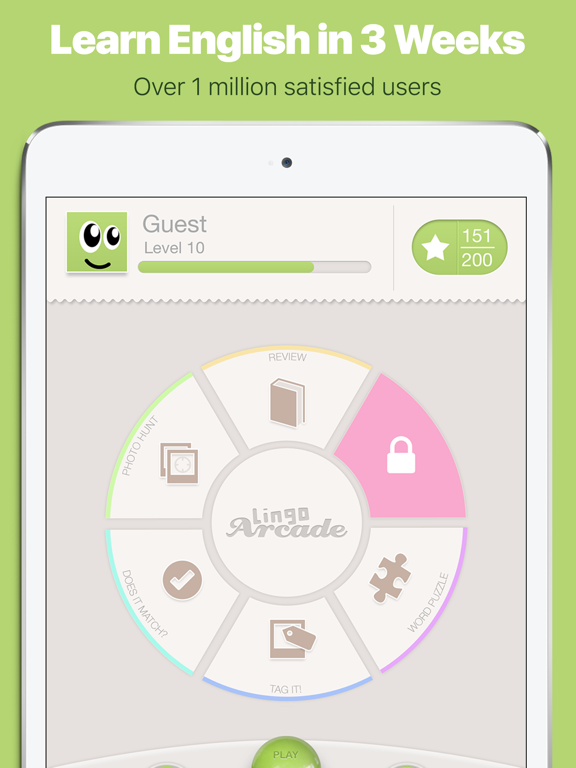 Learn English with Lingo Arcade iPad screenshot 1 - Education app