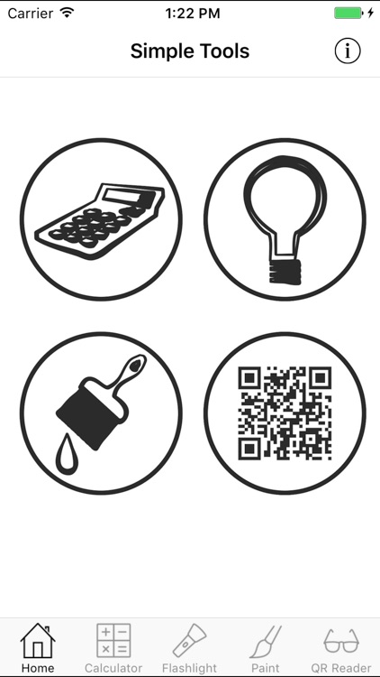Simple Tools - Calc + Light + Paint + QR Reader