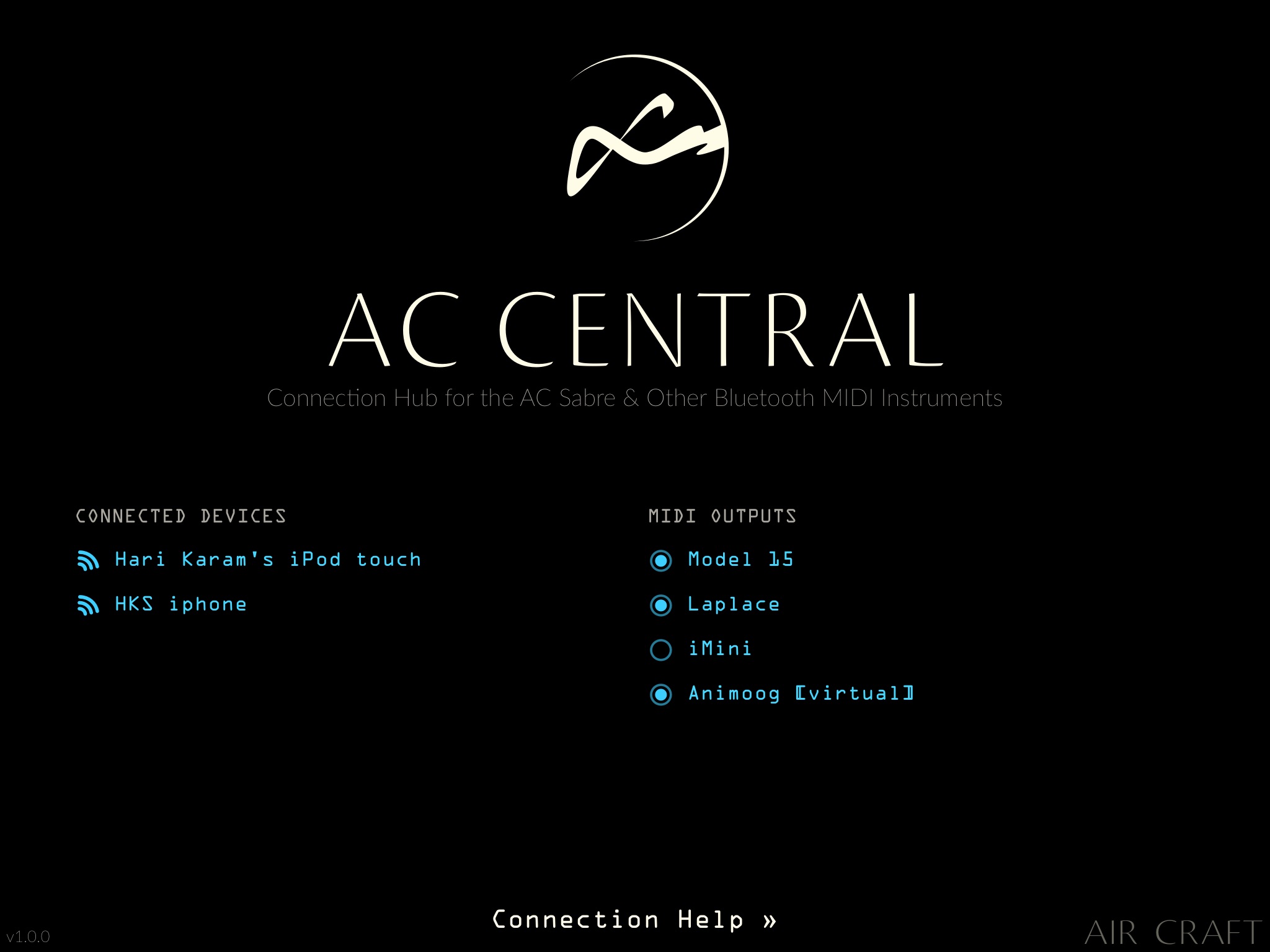 AC Central: Bluetooth MIDI & AC Sabre Auto-Connect screenshot 2