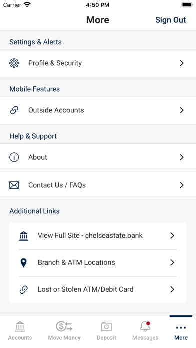 Chelsea State Bank Screenshot