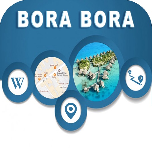 Bora Bora French Polynesia Offline Map Navigation iOS App
