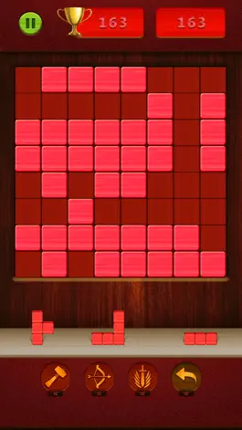 Game screenshot Red Wood Block Tetris  Puzzle hack