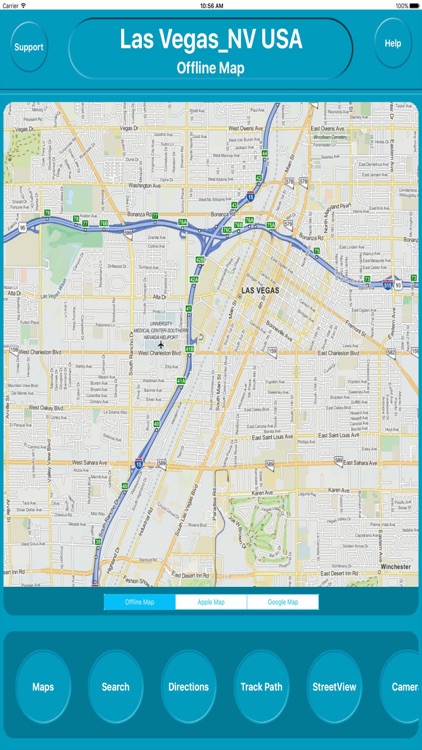 Las Vegas USA City Offline Map Navigation EGATE