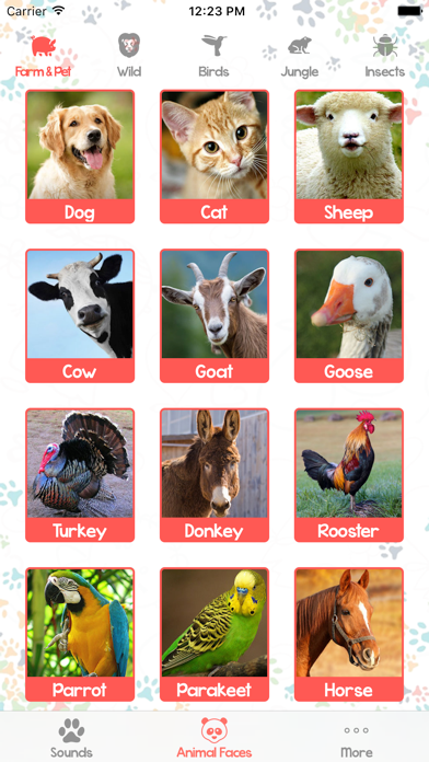 Animal Sounds and Pictures for Baby iPhone screenshot