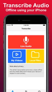 transcriber: offline speech iphone screenshot 1