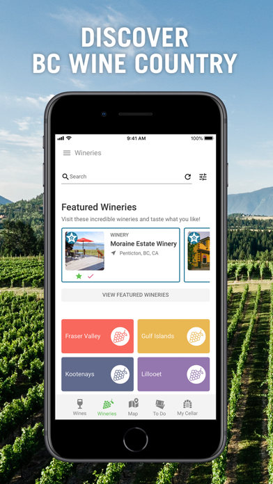 Wines of BC Explorer Screenshot